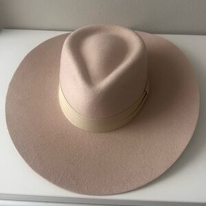 Elegant blush Women's wool Fedora - size 58